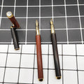Crystal Top Brass  Wood Fountain Pen Student Fountain Pen Business Personalized Gift Pen Creative Stationery Custom LOGO