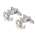 Wholesale Anchor Design Elegant Novelty Cufflinks Custom Men Suit Shirt Fashion Accessory Wedding Tuxedo Trendy Jewelry Gift Set