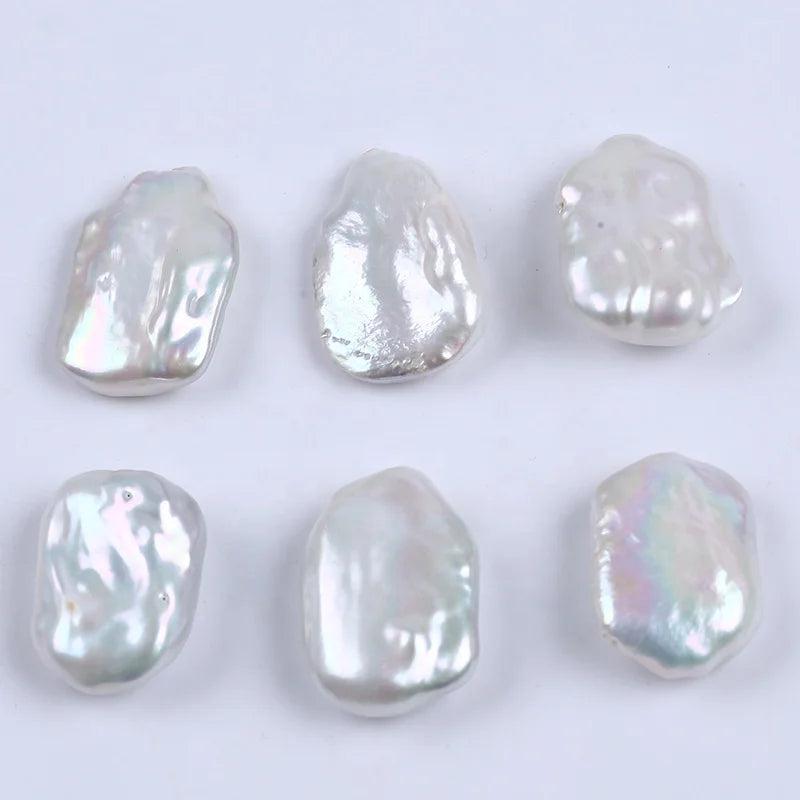 15-16mm/14-17mm Natural Freshwater Large square Loose Pearls Bulk No Hole Beads