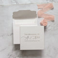White Hardcover Wedding Invitation Personalized Invites for All Purpose