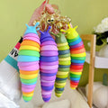 Creative Decompression Slug Pendant Cute Cartoon Bag Pendant Caterpillar Key Chain Car Key Chain