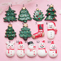 Cute Kids Play Kits DIY Christmas Tree Snowman Design Planar Resin Flatback Cabochon