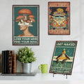 Black Cat Retro Metal Plaque Coffee Vintage Hippie Tin Sign for Toilet Bathroom Garden Wall Decor