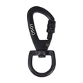 Custom Logo Aluminum Swivel Carabiner Clip Rotating D Ring Keychain Snap Hook for Promotional Activities