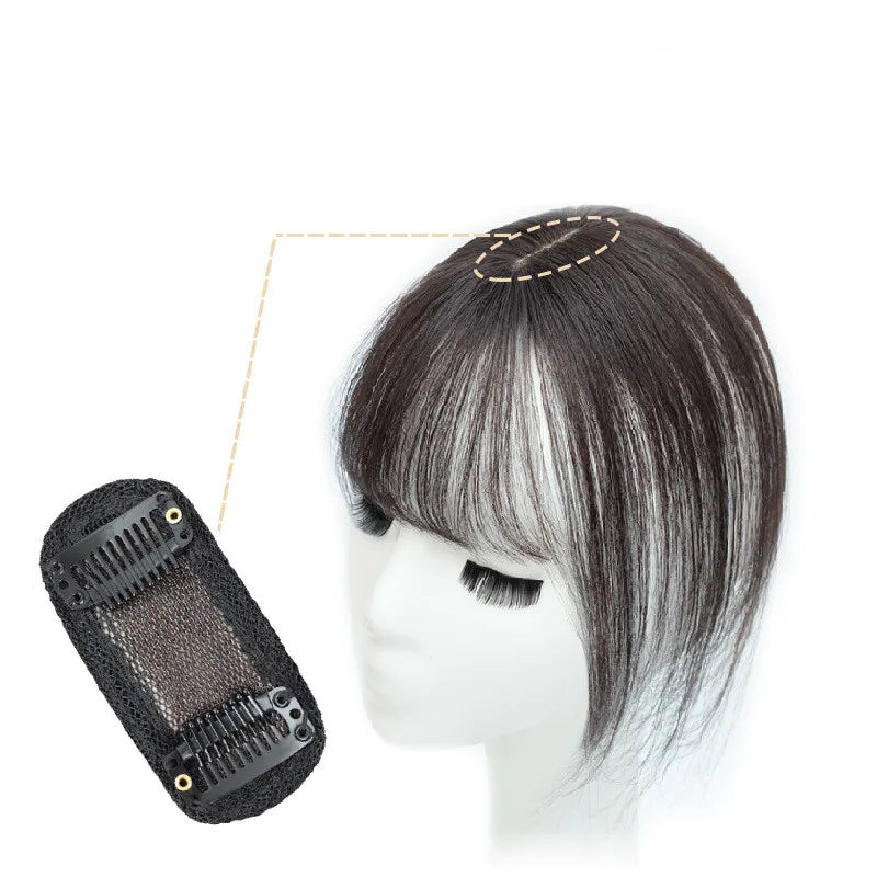 ML 3D Hair Bangs Human Hair Toppers Hair Clip in Bangs Dobdle Extensions