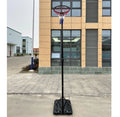 Height Adjustable 5.5ft 10ft Junior Netball Post Stand Basketball Hoop Powder-coated Steel HDPE Construction Black Pole Outdoor