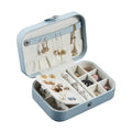 Wholesale Custom Logo Leather Small Jewelry Box Portable Travel Velvet Jewellery Storage Case Necklace Ring Earring Organizer