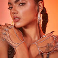 Korean-style Diamond-Encrusted Finger Glove Jewelry Set with Full Water Diamonds Ten-Finger Hand Back Chain Ring