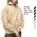 Wholesale 350g Heavyweight Luxury Oversized Puff Pullover Custom Print Screen Hooded Men's Fleece Hoodies