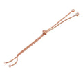 Adjustable Stainless Steel Double Rolo Chain Slide Bracelet Jewelry Making Accessory with Rubber Bead Chain Connector