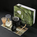 Traditional Japanese Matcha Tea Set 7 Bamboo Whisk and Ceramic Whisk Holder Matcha Bowl and Ceremony Kit