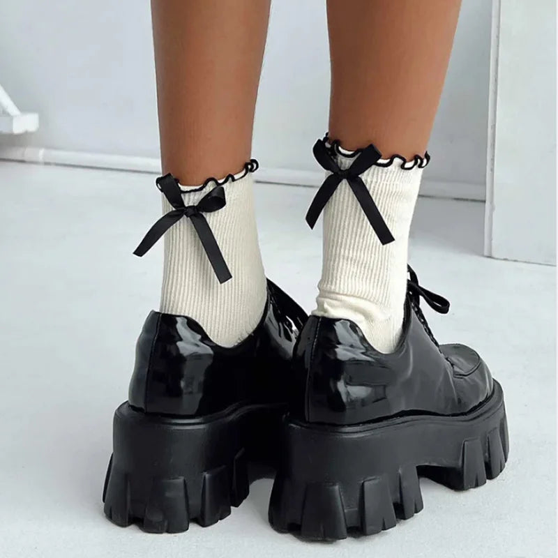 Custom Logo Grip Barre Trampoline Cute Socks Pilates Non Slip Bow Yoga Socks Ballet Compression Tube Crew Ruffle Frills Socks
