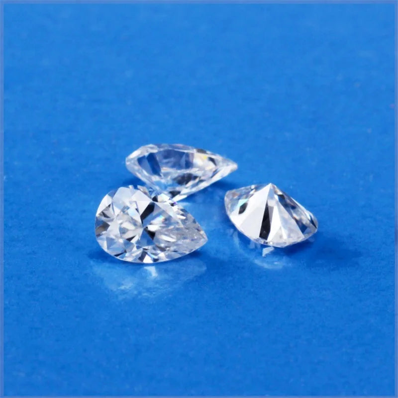 Factory Price White GH Color 2ct 7x10mm Pear Shape  Good Quality Gra Moissanites Loose Gem Stones for Ring Jewelry