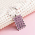 Top Fashion Custom Photo Metal Keychain Stainless Steel Key Chain Jewelry for Couples Gift Valentine's Day