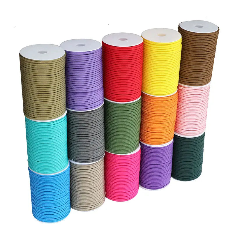 100m Outdoor 7 Strands Parachute Rope 4mm Bracelet Braided Survival Parachute Rope 328 Feet Multifunctional Camping Rope