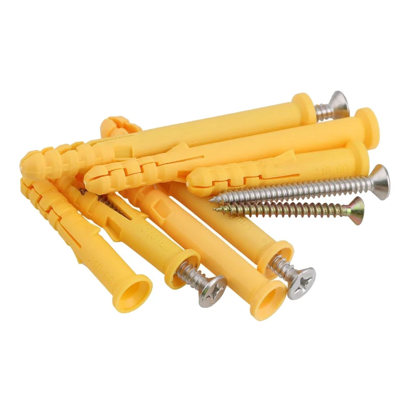 M8 M12 Fish Shape Nylon Plastic Expansion Sleeve Anchor Screws Bolt Chipboard Screw Plug Anchor