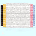 3D Self-Adhesive Floral Waterproof Sound-Absorbing Refurbished Foam Brick Wall Paste Wallpaper Stickers Rustic Design Style