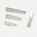 3.6cm 5cm 6cm Silver Flat Rectangle Double Prongs Metal Alligator Hair Clip Plain Duckbill Hairpin for Handmade Hair Accessories