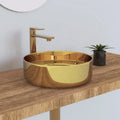 Wholesale Golden Color Bathroom Sink Decoration Gold Ring Wash Basin for Counter Top