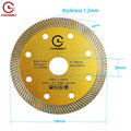 New Design Mesh Turbo 4inch 106mm Super Thin 1.1mm/1.2mm Segment Thickness Diamond Saw Blade for Cutting Porcelain Tiles