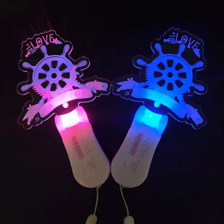 Factory Colorful Light up Flashing Custom Acrylic Light Stick With LED Light