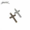 YuenZ Antique silver color cross Charms Pendants Jewelry Making DIY Handmade Craft 26*15mm T42