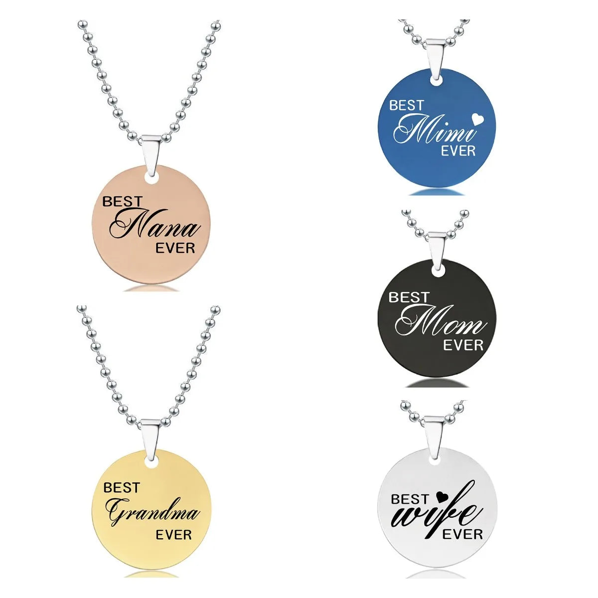 Stainless Steel to My Mom Gigi Nana Grandma Mimi Wife Grandmother Mother's Day Thanksgiving Day Christmas Day Gift Necklace