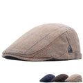British Retro Men Autumn Winter Casual Ivy Hats Tweed Adjustable Head Circumference Newsboy Hat Ivy Cap