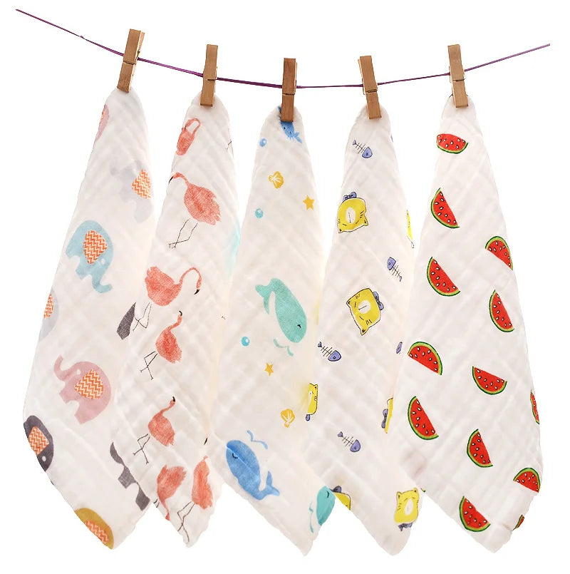Cartoon 6-Layer Cotton Muslin Baby Gauze Towel - Super Soft Newborn Bath Towels Wholesale