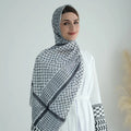 2024 New Palestine Keffiyel Scarf Chiffon Printed Arab Muslim Hijab Dubai Scarf Turban Hijab Fabric Fashionable Scarf