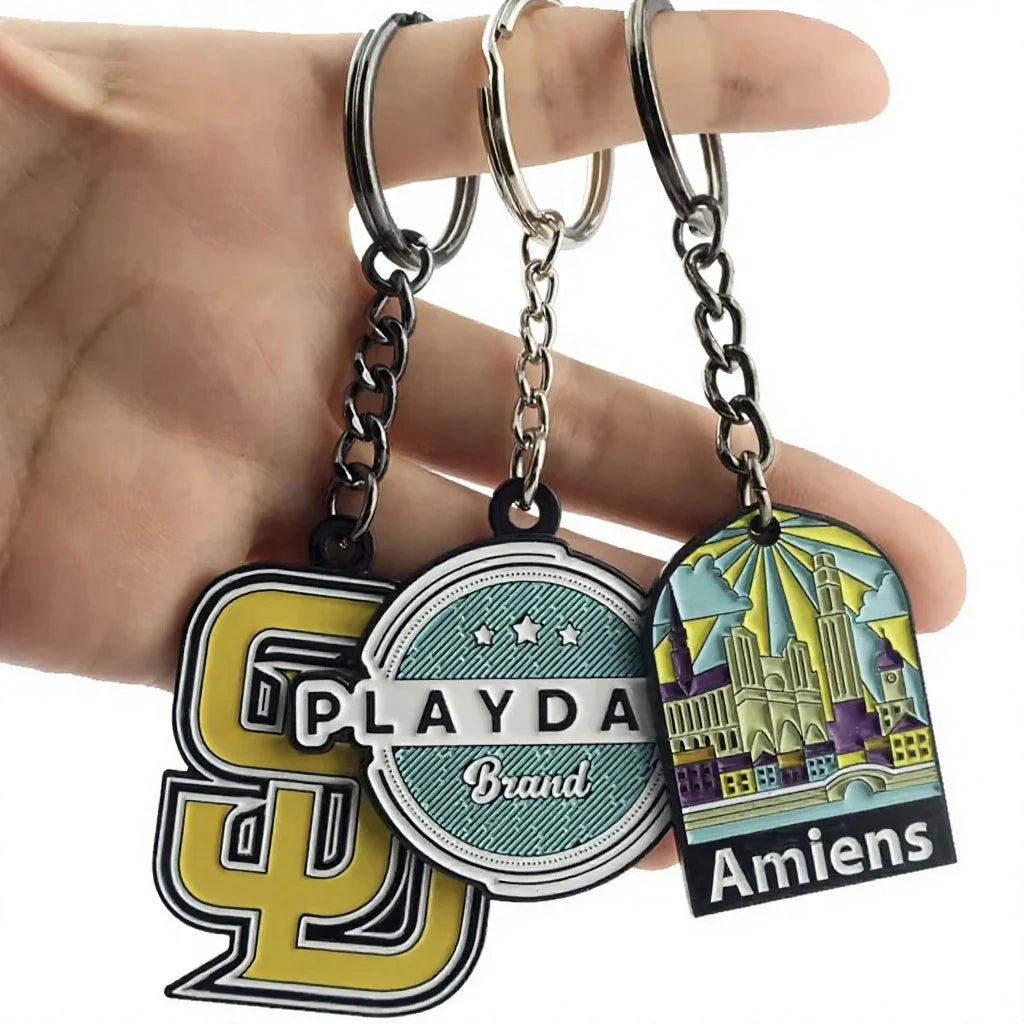 Enamel Custom Keyring Key Ring Keychains Holder Key Chains Custom Metal Custom Logo Design Wholesale Souvenir Gifts 2d 3d