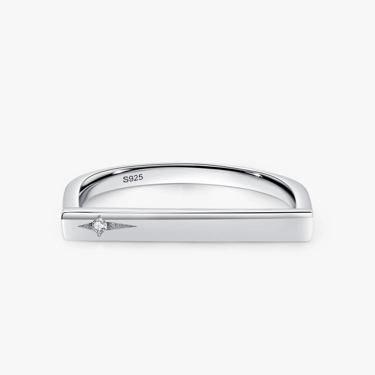 Ailmay Sale 100% 925 Sterling Silver Fashion Personality Stackable Finger Ring for Women Girls Party Fine Jewelry Accessories