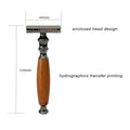 JDK Hot 1 Set Safety Razor Wood Handle Shaver Beard Care Double Edge Reusable Shaving Tools