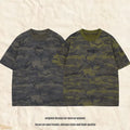 American Retro Brand's Summer Short-Sleeved T-shirt New Loose Trendy Design 100% Cotton Casual Top 240 Grams Washed Anti-Pilling