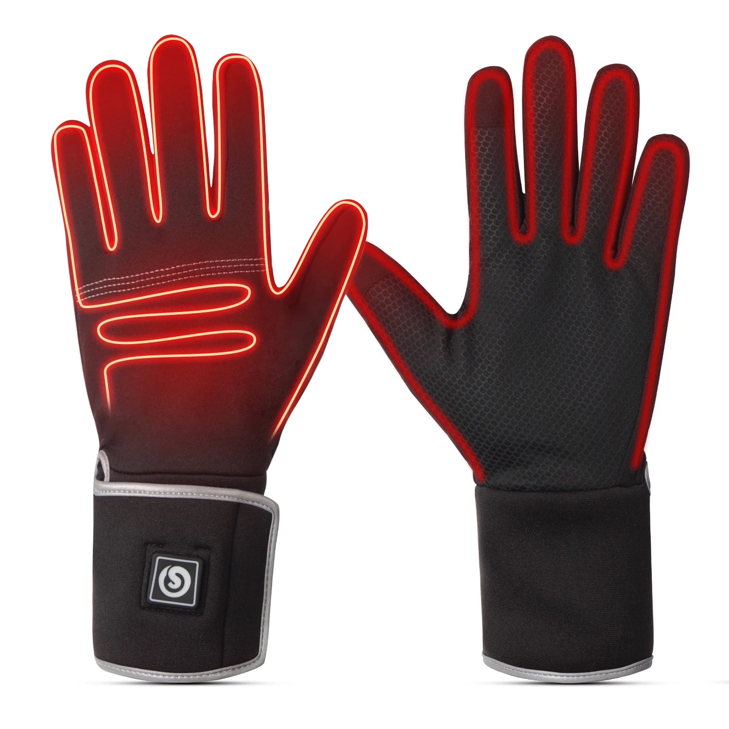 Outdoor Work Winter Self Heating Electric Heated Gloves Heavy Duty Insulated Windproof Drawstring Closure Men