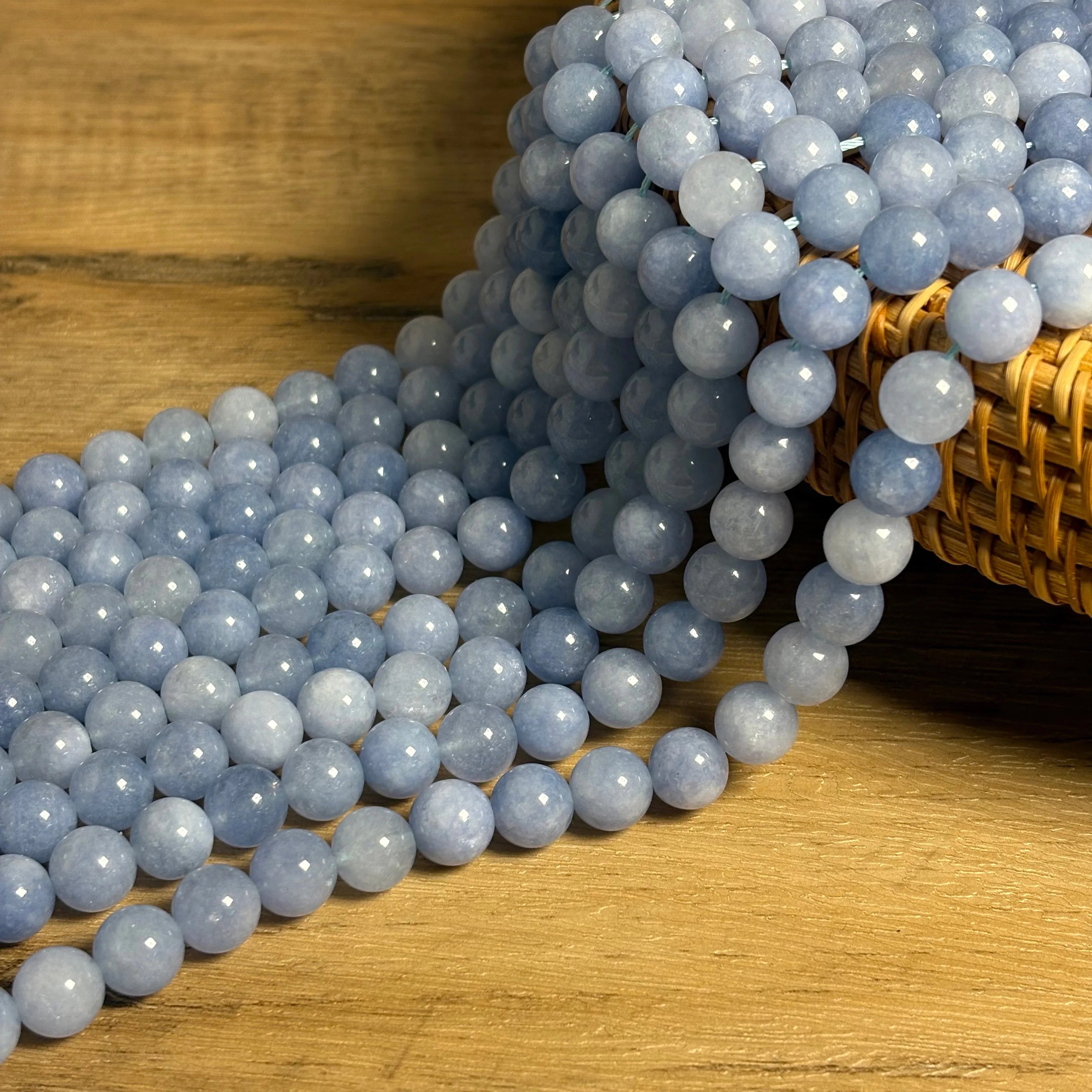Blue Loose Beads Gemstone Translucent High Quality  Natural Aquamarine for Jewelry Making
