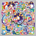 52PCS Factory Hot-selling PVC Custom Original Graffiti Cat English Alphabet Stickers for Stationery & Bookshelves