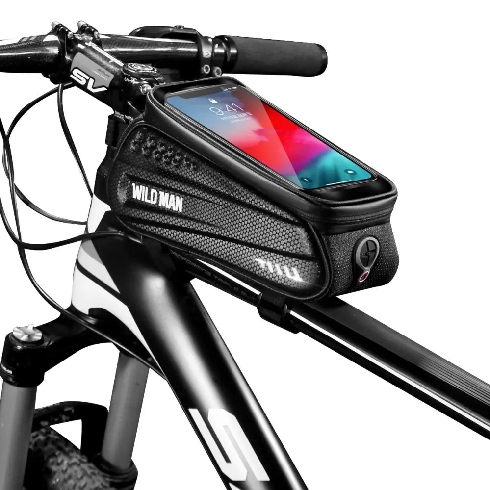 Superbsail Rainproof Bicycle Bag Frame Front Top Tube Bag Reflective 6.5in Phone Case Touch Screen Bag MTB Bike Accessories