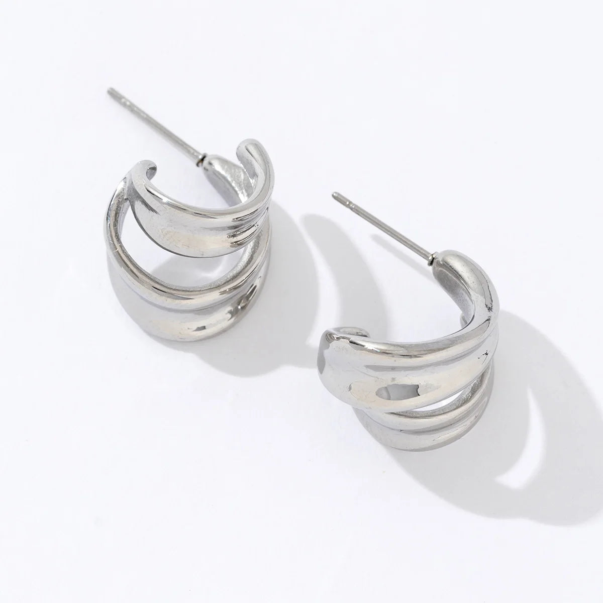 Women Tarnish Free Jewelry Women's Fashion Jewelry 316L Stainless Steel Dainty Hollow Stud Earrings