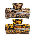 4 Inch Rectangle Hair Claw Large Tortoiseshell Claw Clips Leopard Print Clamps Styling Hair Accessories