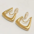 Kaimei 2025 Earring Fashion Jewelry No Ear Hole Mosquito Coil Ear Clip Gold Simple Triangle Minimal No Piercing Earrings