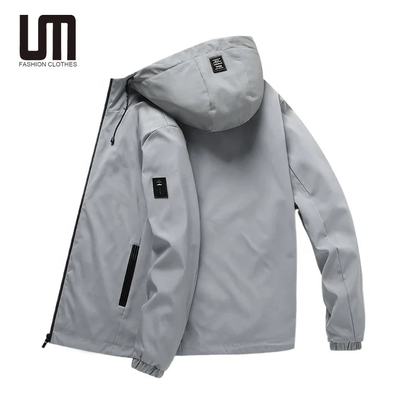 OEM Hot Selling Autumn Winter Korean Fashion Windproof Sports Trend Plus Size Hooded Jacket Coat for Man