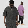 ET-006 Custom 300gsm Acid Wash T-Shirt 270gsm Heavyweight Vintage Adult Streetwear Loose Fit Short Puff Technique DTG Print