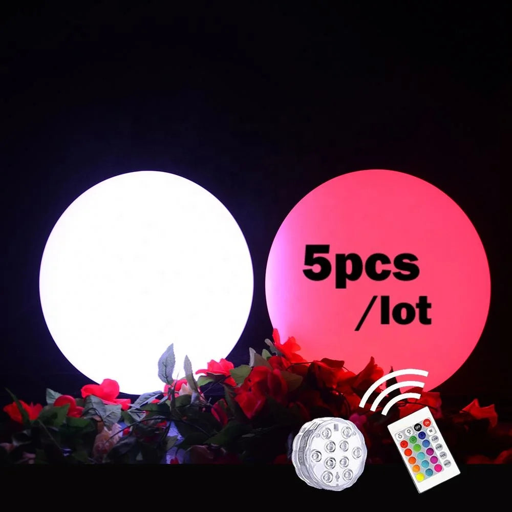 16 Inches Remote Control Floating LED Beach Ball Toy with 16 Colors Lights for Summer Pool Party Advertising Promotion