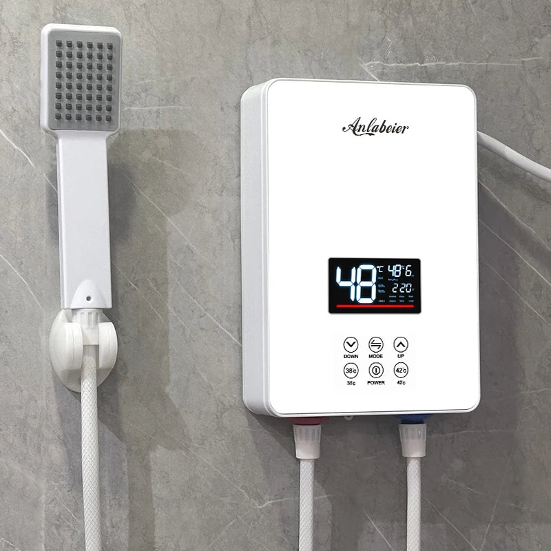 Commercial-Grade High-Capacity Tankless Instant Electric Water Heater LED for Restaurants Hotels Offices Household Use