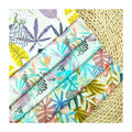 Low MOQ Woven Poplin Lightweight Organic Eco-Friendly Tropical Leaves Printed 100% Cotton Fabric for Girls Boys Summer Shirts