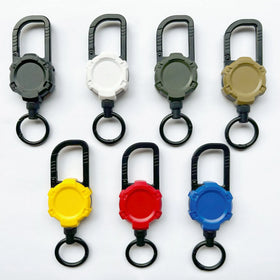 New Style Outdoor Tactical Carabiner Badge Holder Heavy Duty Retractable Badge Reel Keychain