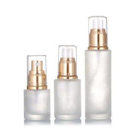 Cosmetic Packaging 20ml 30ml 40ml 50ml 60ml 80ml 100ml 120ml Empty Frosted Glass Spray Lotion Bottle with Pump