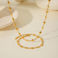 2025 New Arrival 18K Gold Stainless Steel Popular Five-Pointed Star Love Heart Link Chain Necklace & Bracelets