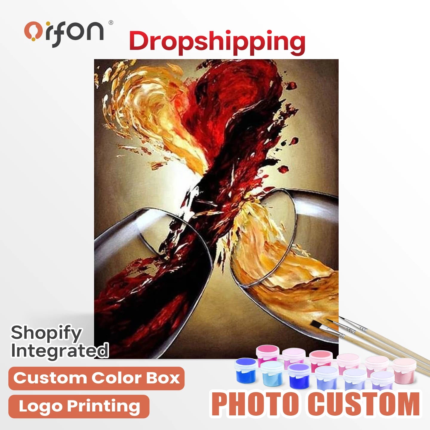 Orfon LY1865 DIY Paint by Numbers for Adults Still Life Modern Wholesale Factory Digital  Oil Painting  on Canvas No Frame